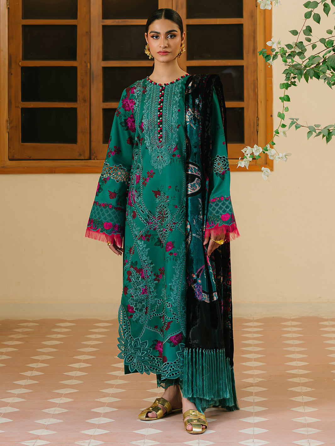 Bin Ilyas | Olivia Embroidered Winter 24 |  526 - B by Bin Ilyas - Designer Dress - Type: Ladies Clothes - Available at Libayah - 100% Original