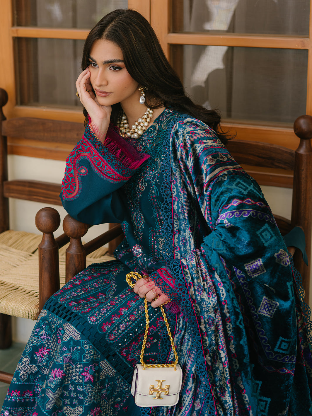Bin Ilyas | Olivia Embroidered Winter 24 |  521 - B by Bin Ilyas - Designer Dress - Type: Ladies Clothes - Available at Libayah - 100% Original