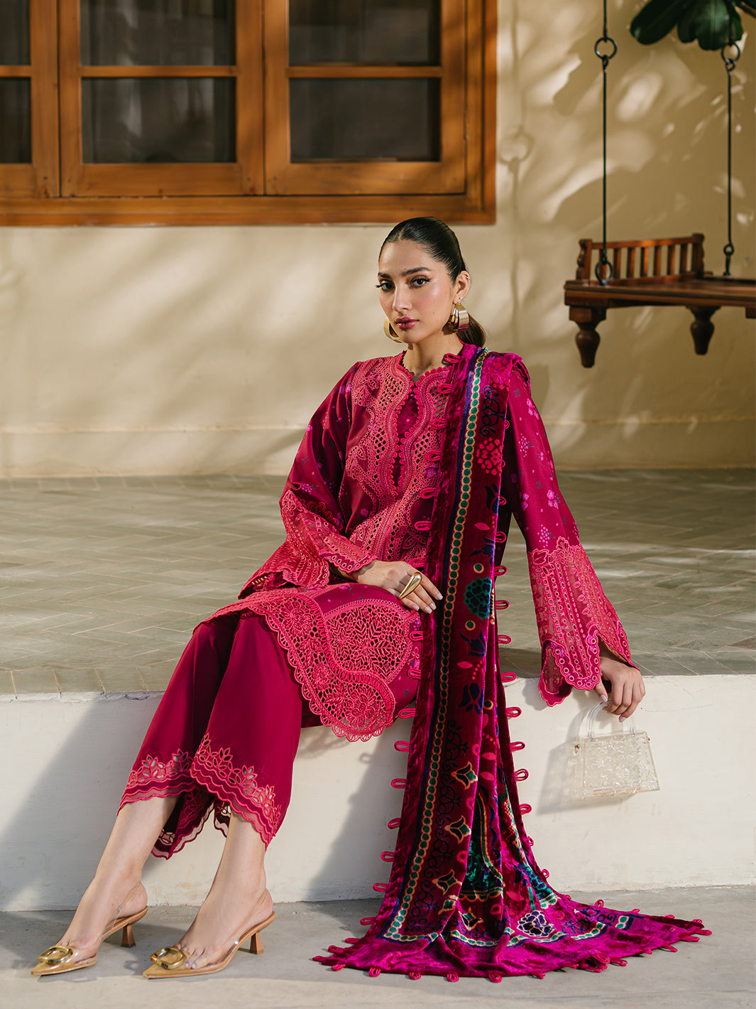 Bin Ilyas | Olivia Embroidered Winter 24 |  527 - A by Bin Ilyas - Designer Dress - Type: Ladies Clothes - Available at Libayah - 100% Original