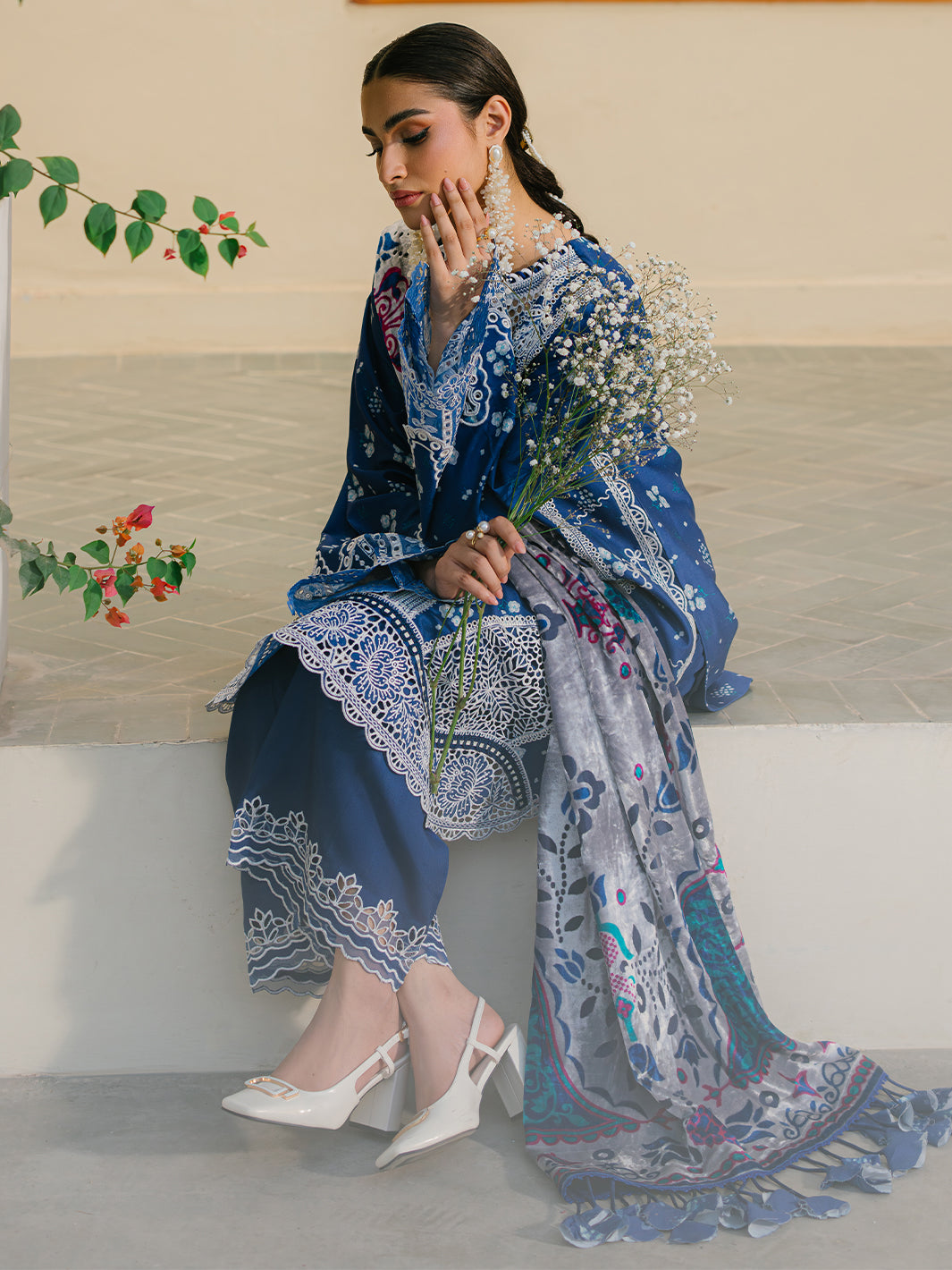 Bin Ilyas | Olivia Embroidered Winter 24 |  527 - B by Bin Ilyas - Designer Dress - Type: Ladies Clothes - Available at Libayah - 100% Original