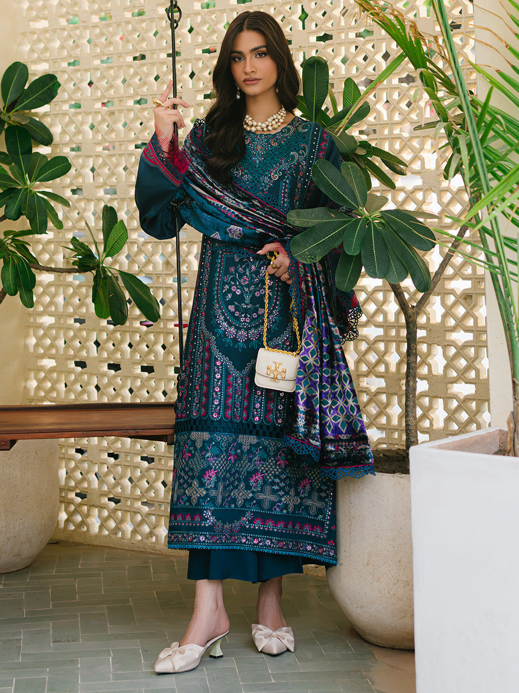 Bin Ilyas | Olivia Embroidered Winter 24 |  521 - B by Bin Ilyas - Designer Dress - Type: Ladies Clothes - Available at Libayah - 100% Original