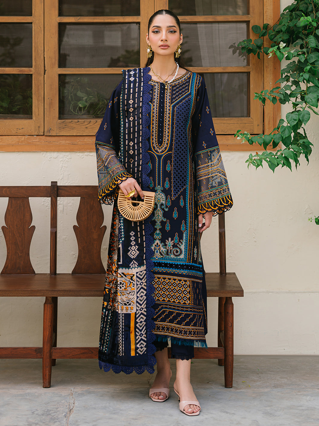 Bin Ilyas | Olivia Embroidered Winter 24 |  522 - A by Bin Ilyas - Designer Dress - Type: Ladies Clothes - Available at Libayah - 100% Original