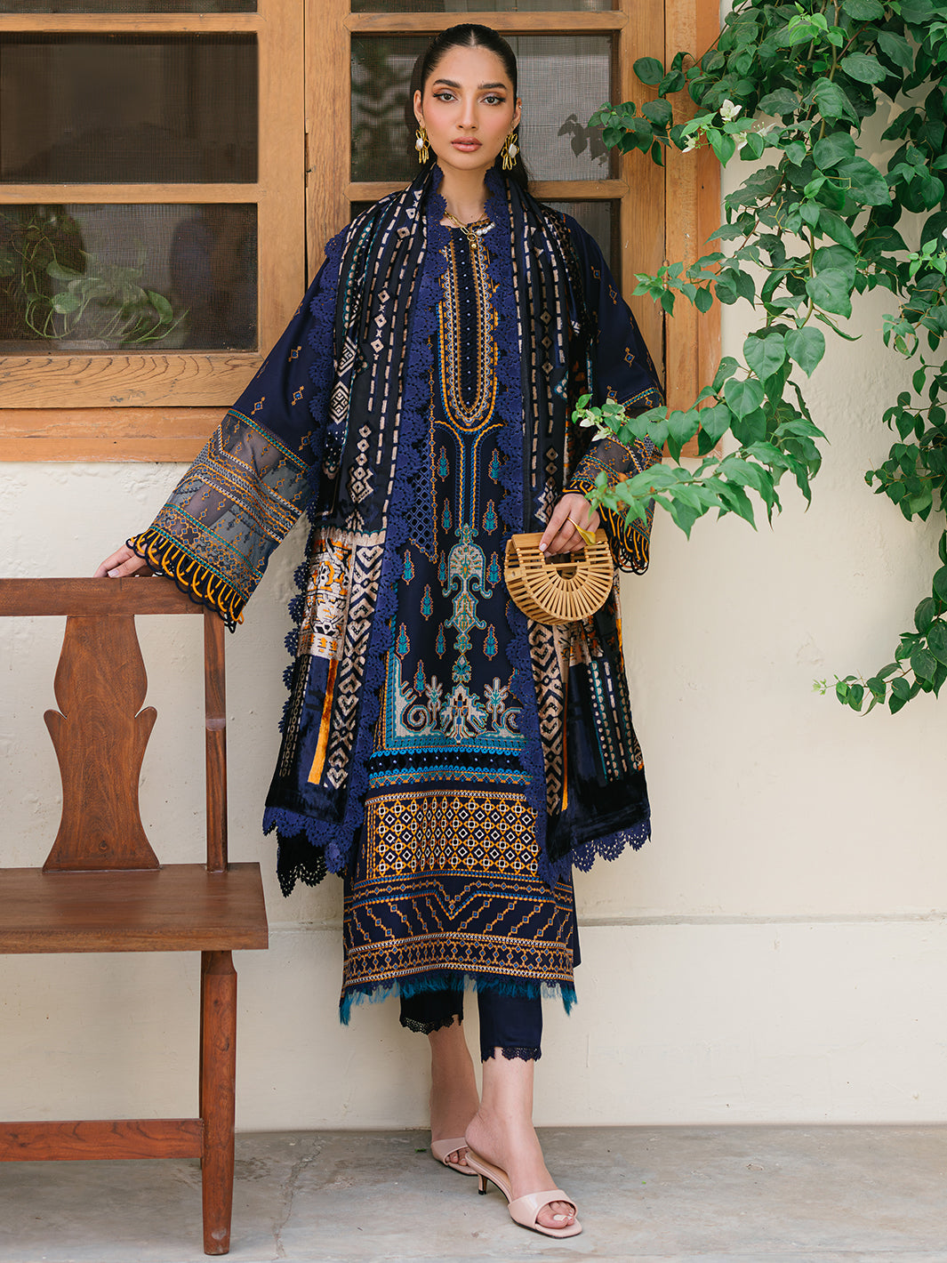Bin Ilyas | Olivia Embroidered Winter 24 |  522 - A by Bin Ilyas - Designer Dress - Type: Ladies Clothes - Available at Libayah - 100% Original