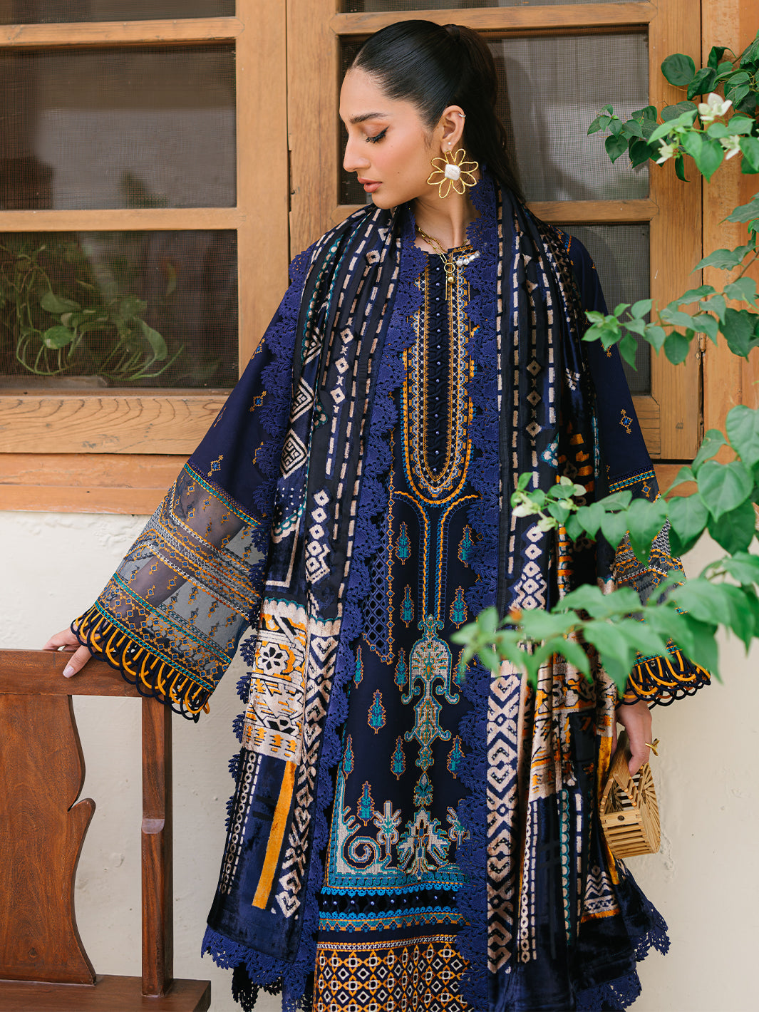 Bin Ilyas | Olivia Embroidered Winter 24 |  522 - A by Bin Ilyas - Designer Dress - Type: Ladies Clothes - Available at Libayah - 100% Original