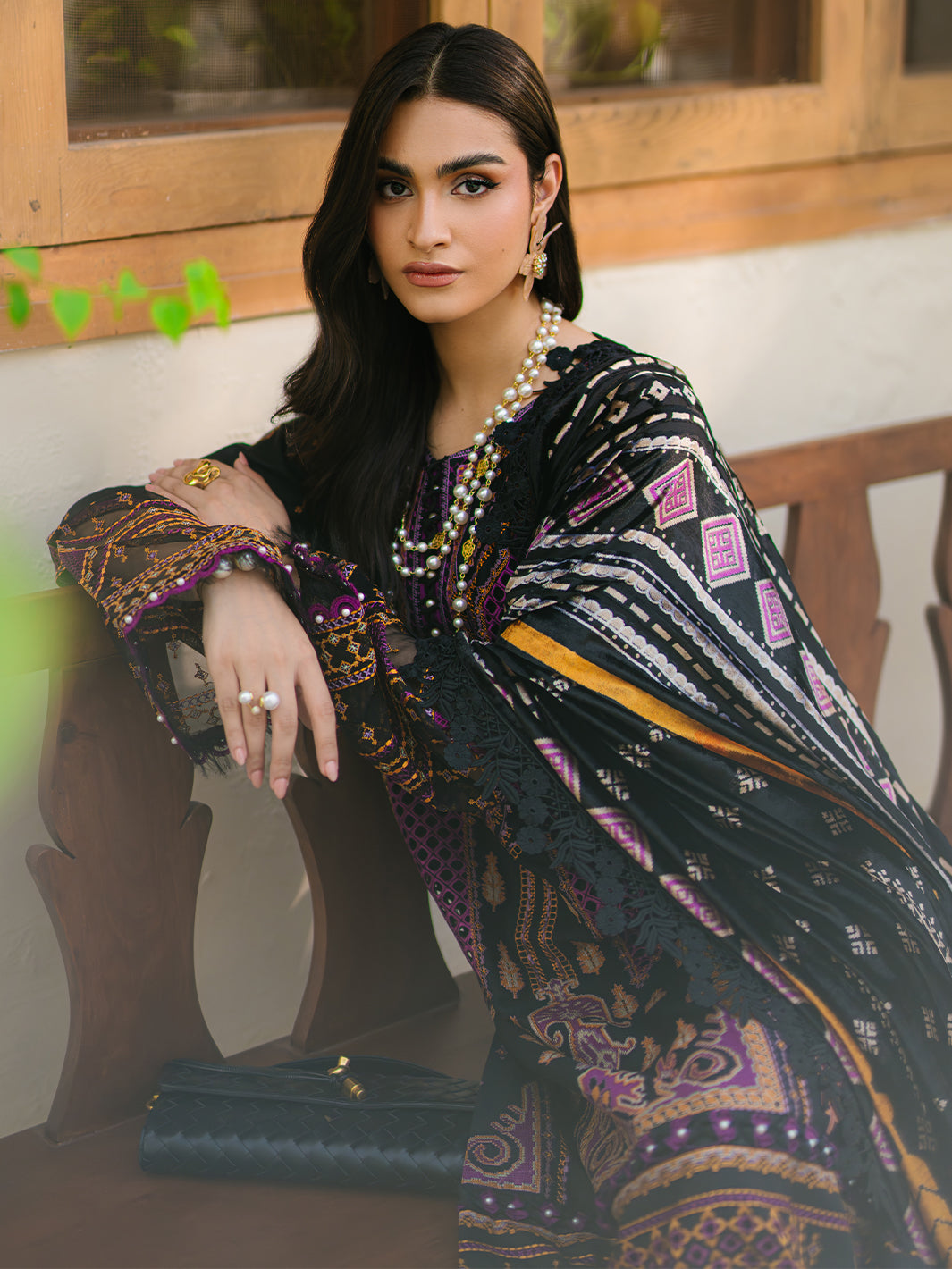 Bin Ilyas | Olivia Embroidered Winter 24 |  522 - B by Bin Ilyas - Designer Dress - Type: Ladies Clothes - Available at Libayah - 100% Original