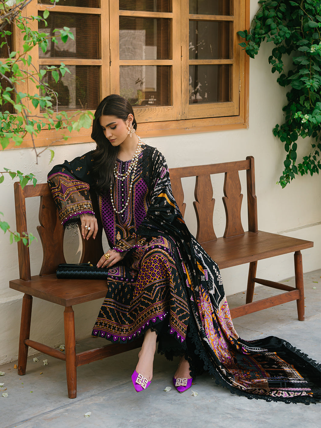 Bin Ilyas | Olivia Embroidered Winter 24 |  522 - B by Bin Ilyas - Designer Dress - Type: Ladies Clothes - Available at Libayah - 100% Original