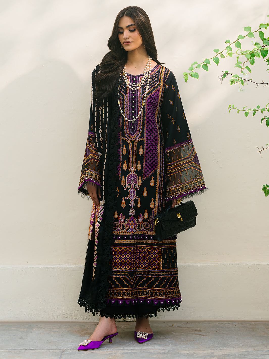 Bin Ilyas | Olivia Embroidered Winter 24 |  522 - B by Bin Ilyas - Designer Dress - Type: Ladies Clothes - Available at Libayah - 100% Original