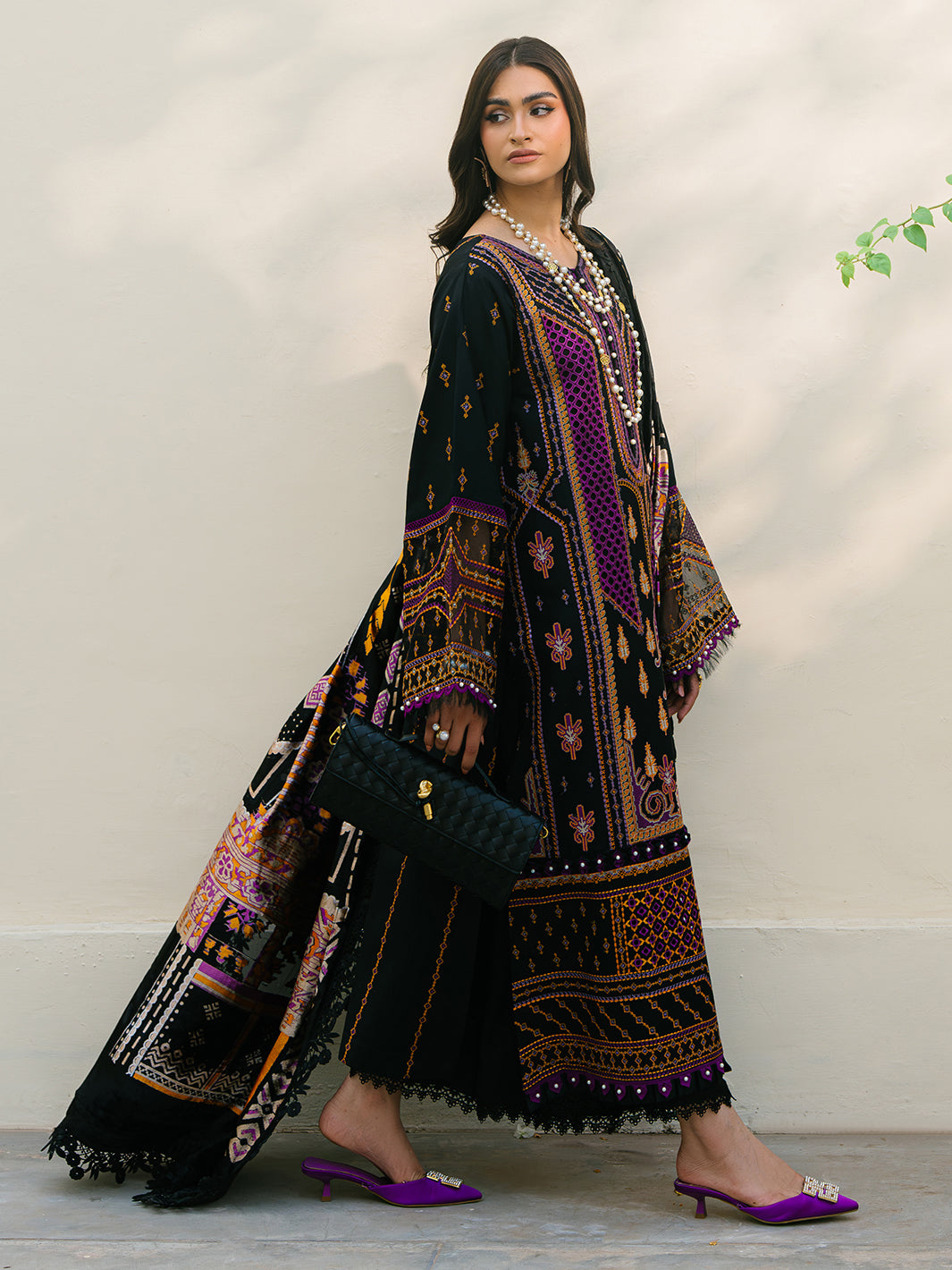 Bin Ilyas | Olivia Embroidered Winter 24 |  522 - B by Bin Ilyas - Designer Dress - Type: Ladies Clothes - Available at Libayah - 100% Original