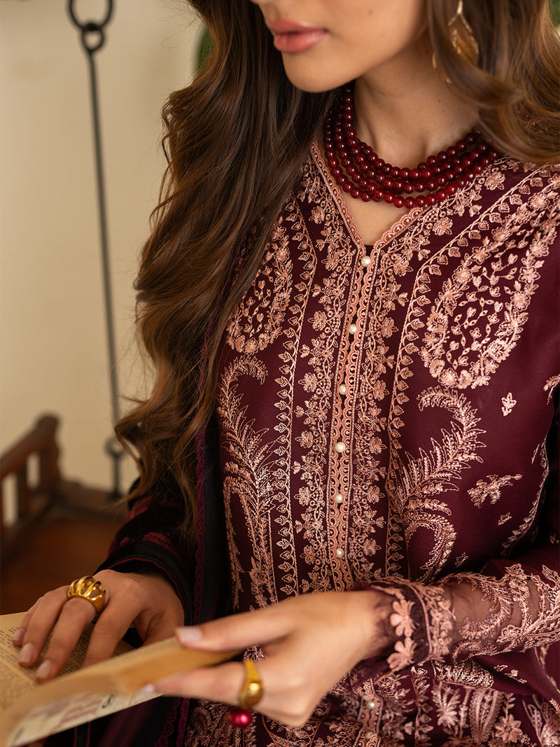 Bin Ilyas | Olivia Embroidered Winter 24 |  523 - A by Bin Ilyas - Designer Dress - Type: Ladies Clothes - Available at Libayah - 100% Original