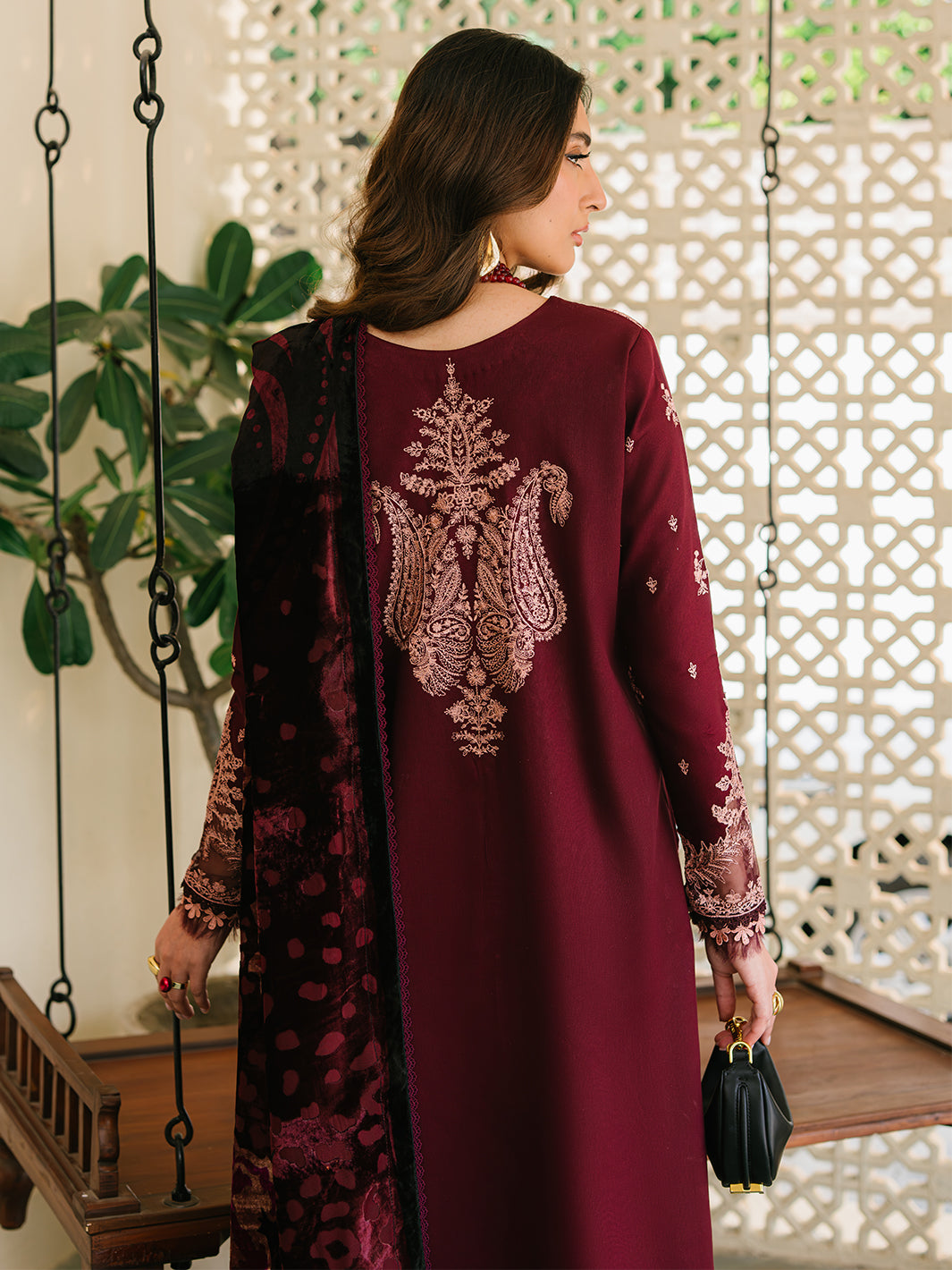 Bin Ilyas | Olivia Embroidered Winter 24 |  523 - A by Bin Ilyas - Designer Dress - Type: Ladies Clothes - Available at Libayah - 100% Original