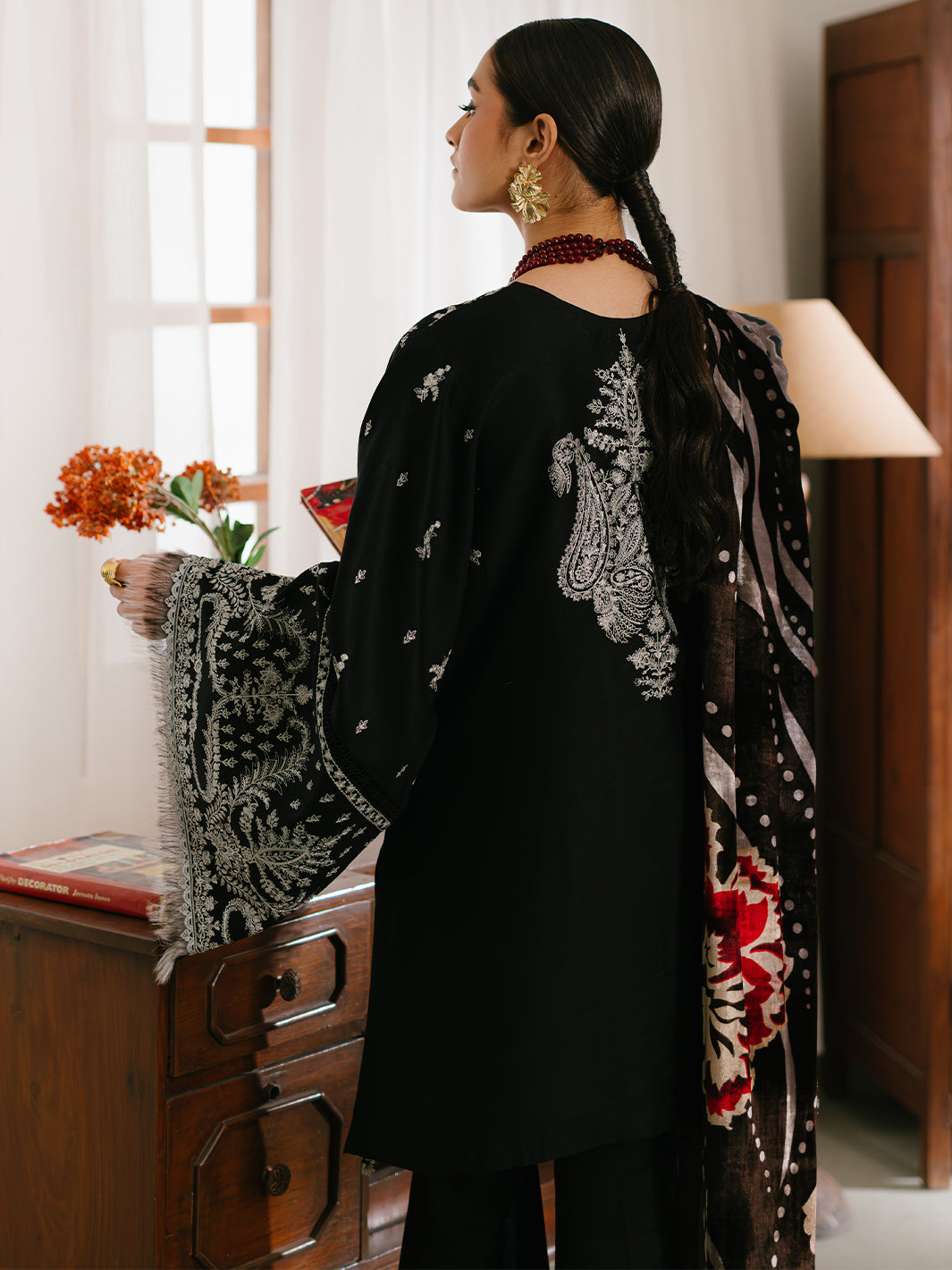 Bin Ilyas | Olivia Embroidered Winter 24 |  523 - B by Bin Ilyas - Designer Dress - Type: Ladies Clothes - Available at Libayah - 100% Original