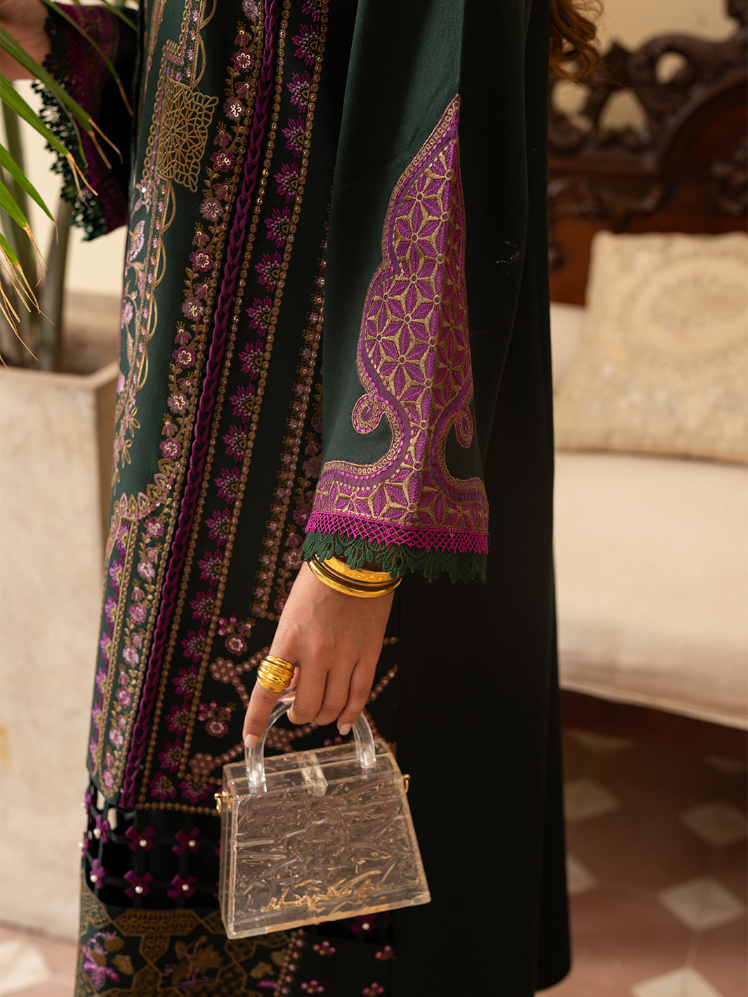 Bin Ilyas | Olivia Embroidered Winter 24 |  521 - A by Bin Ilyas - Designer Dress - Type: Ladies Clothes - Available at Libayah - 100% Original
