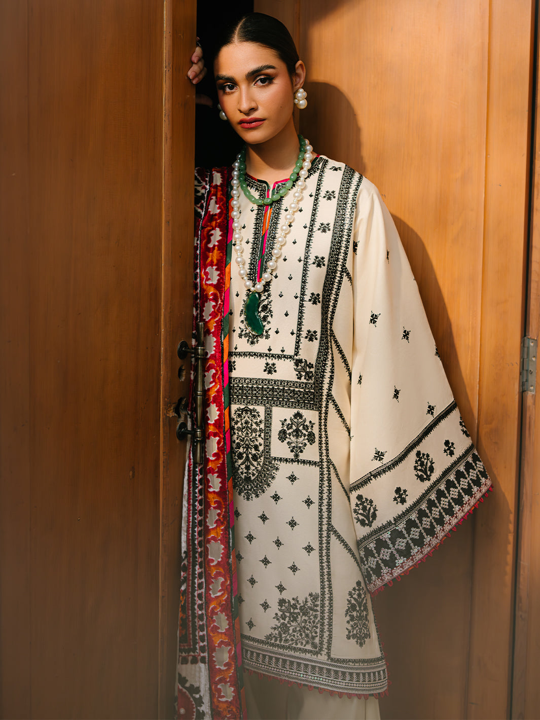 Bin Ilyas | Olivia Embroidered Winter 24 |  524 - A by Bin Ilyas - Designer Dress - Type: Ladies Clothes - Available at Libayah - 100% Original