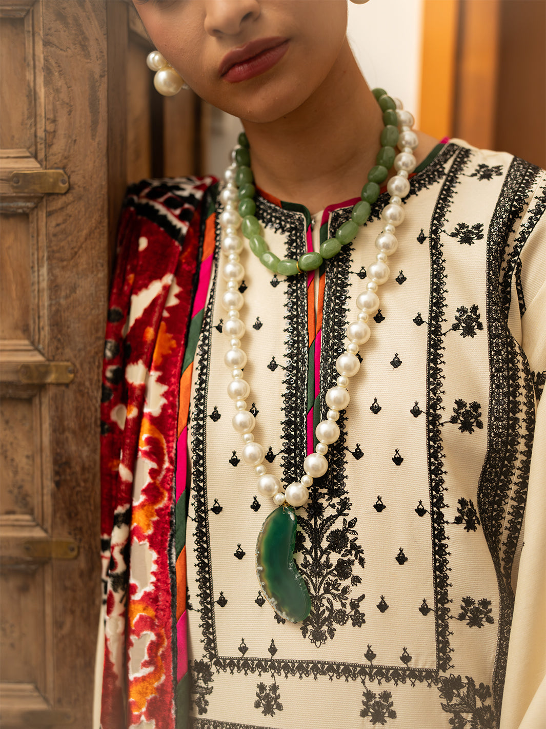 Bin Ilyas | Olivia Embroidered Winter 24 |  524 - A by Bin Ilyas - Designer Dress - Type: Ladies Clothes - Available at Libayah - 100% Original