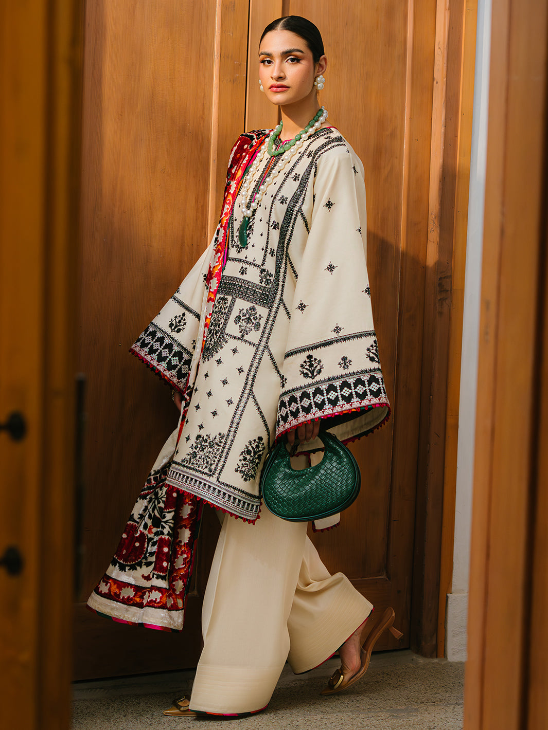 Bin Ilyas | Olivia Embroidered Winter 24 |  524 - A by Bin Ilyas - Designer Dress - Type: Ladies Clothes - Available at Libayah - 100% Original