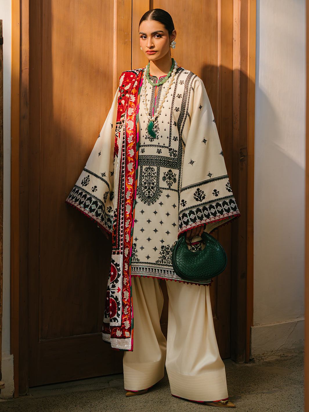 Bin Ilyas | Olivia Embroidered Winter 24 |  524 - A by Bin Ilyas - Designer Dress - Type: Ladies Clothes - Available at Libayah - 100% Original