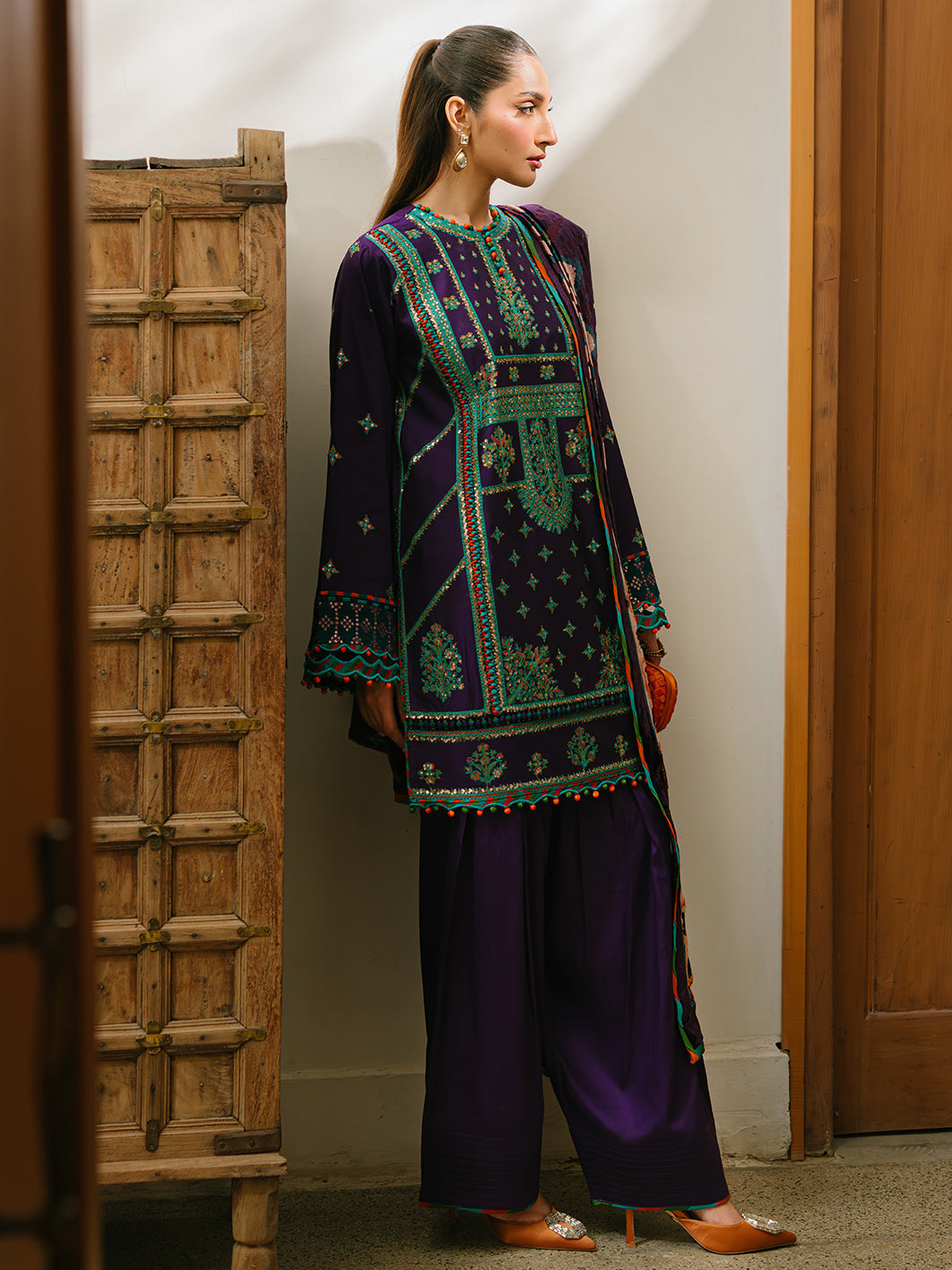Bin Ilyas | Olivia Embroidered Winter 24 |   524 - B by Bin Ilyas - Designer Dress - Type: Ladies Clothes - Available at Libayah - 100% Original