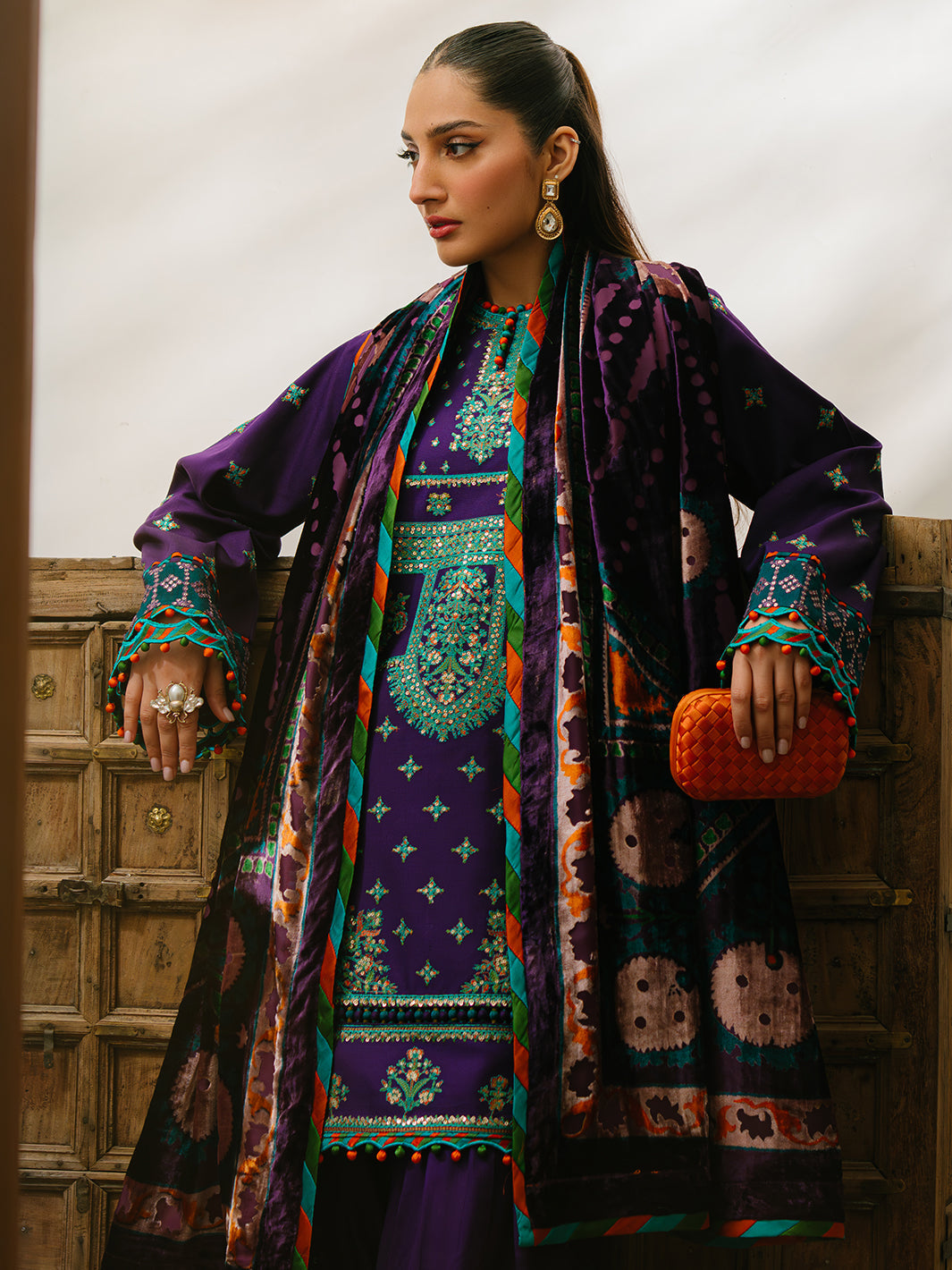 Bin Ilyas | Olivia Embroidered Winter 24 |   524 - B by Bin Ilyas - Designer Dress - Type: Ladies Clothes - Available at Libayah - 100% Original