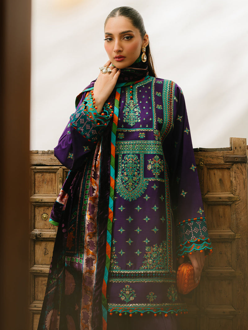 Bin Ilyas | Olivia Embroidered Winter 24 |   524 - B by Bin Ilyas - Designer Dress - Type: Ladies Clothes - Available at Libayah - 100% Original