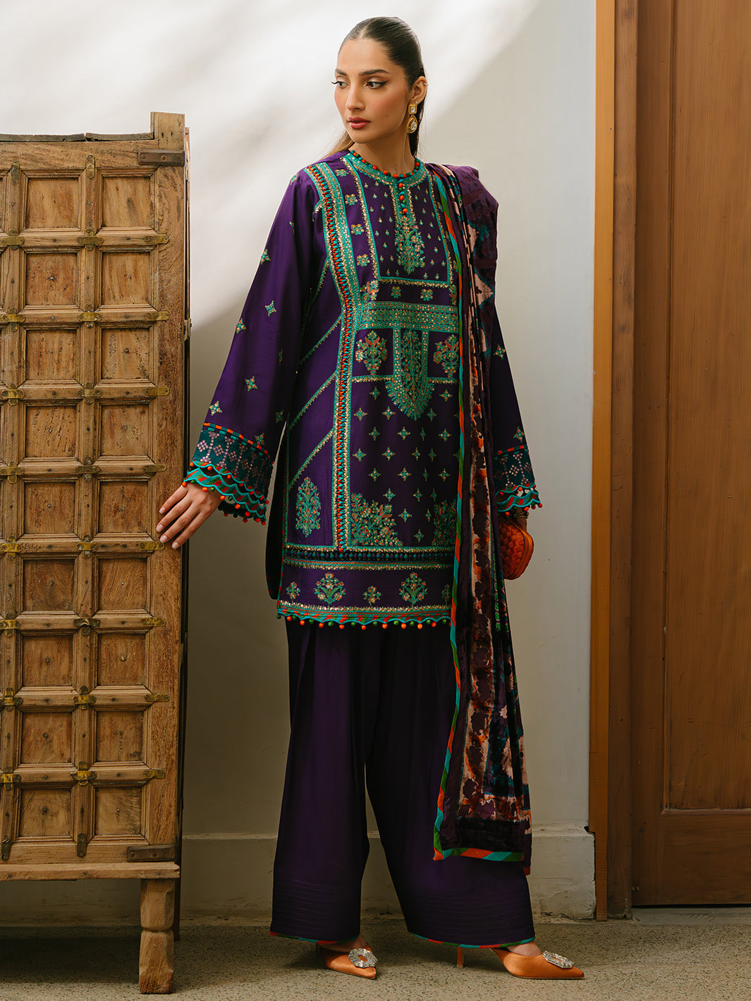 Bin Ilyas | Olivia Embroidered Winter 24 |   524 - B by Bin Ilyas - Designer Dress - Type: Ladies Clothes - Available at Libayah - 100% Original