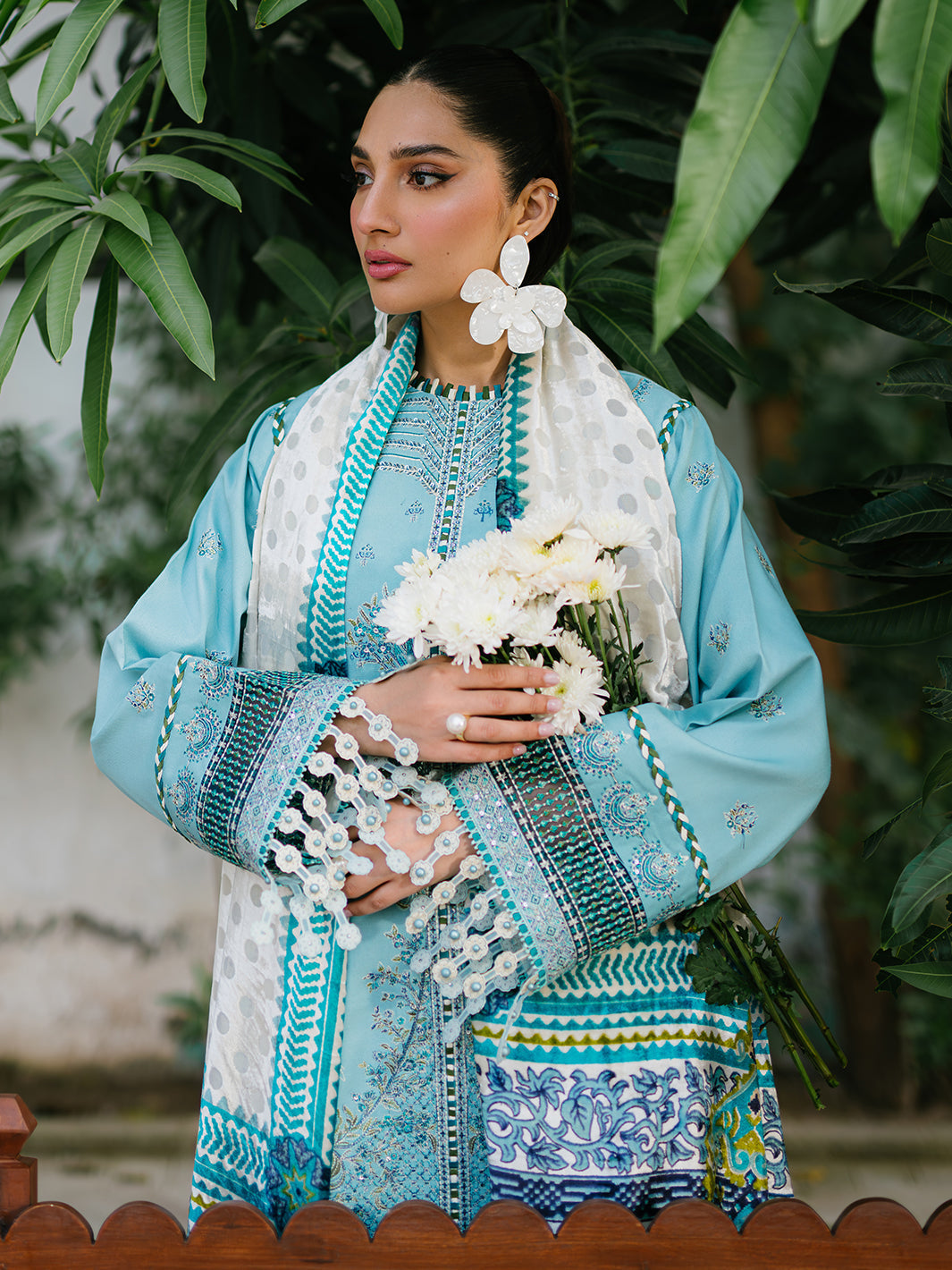 Bin Ilyas | Olivia Embroidered Winter 24 |  525 - A by Bin Ilyas - Designer Dress - Type: Ladies Clothes - Available at Libayah - 100% Original