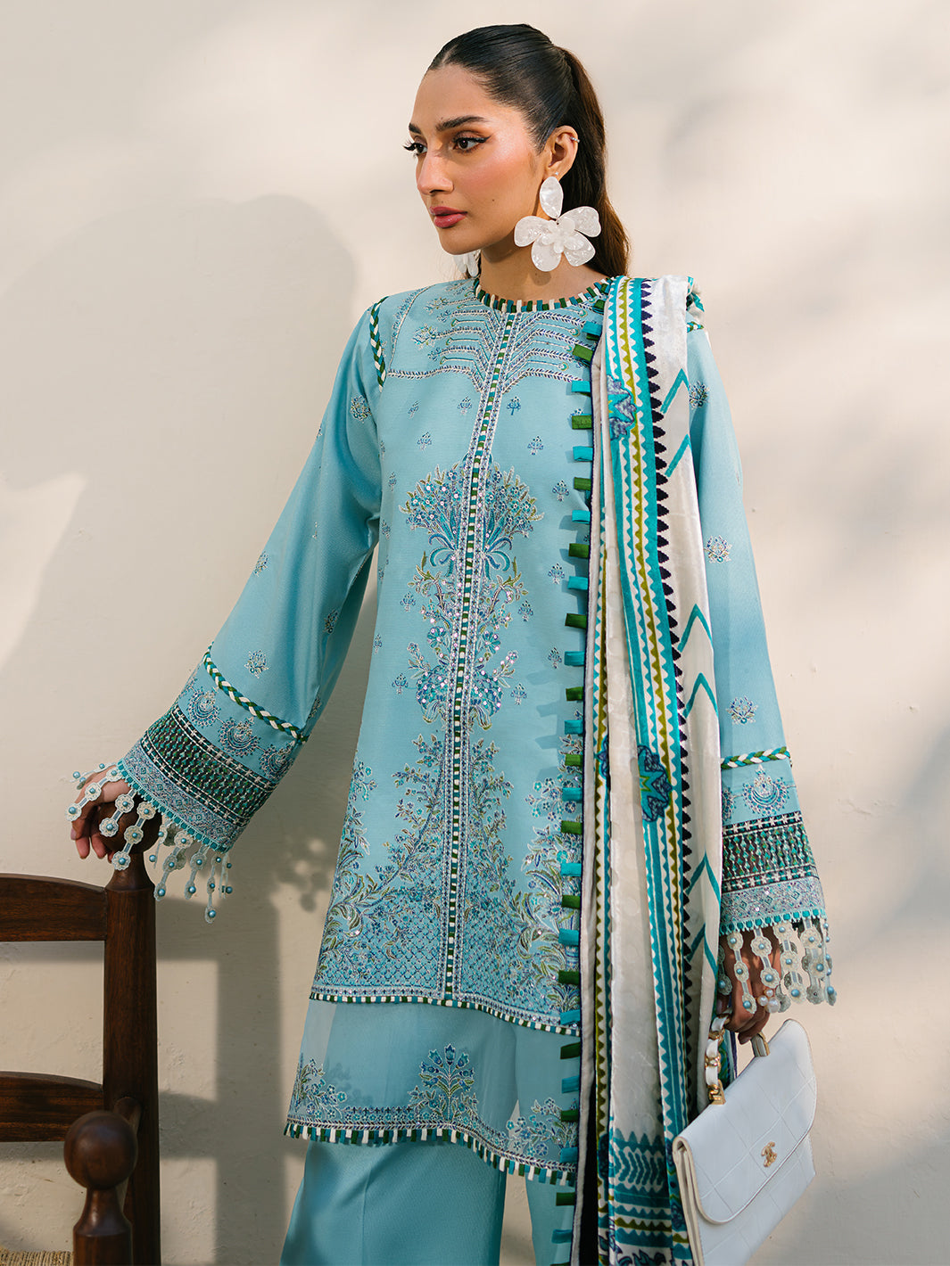 Bin Ilyas | Olivia Embroidered Winter 24 |  525 - A by Bin Ilyas - Designer Dress - Type: Ladies Clothes - Available at Libayah - 100% Original