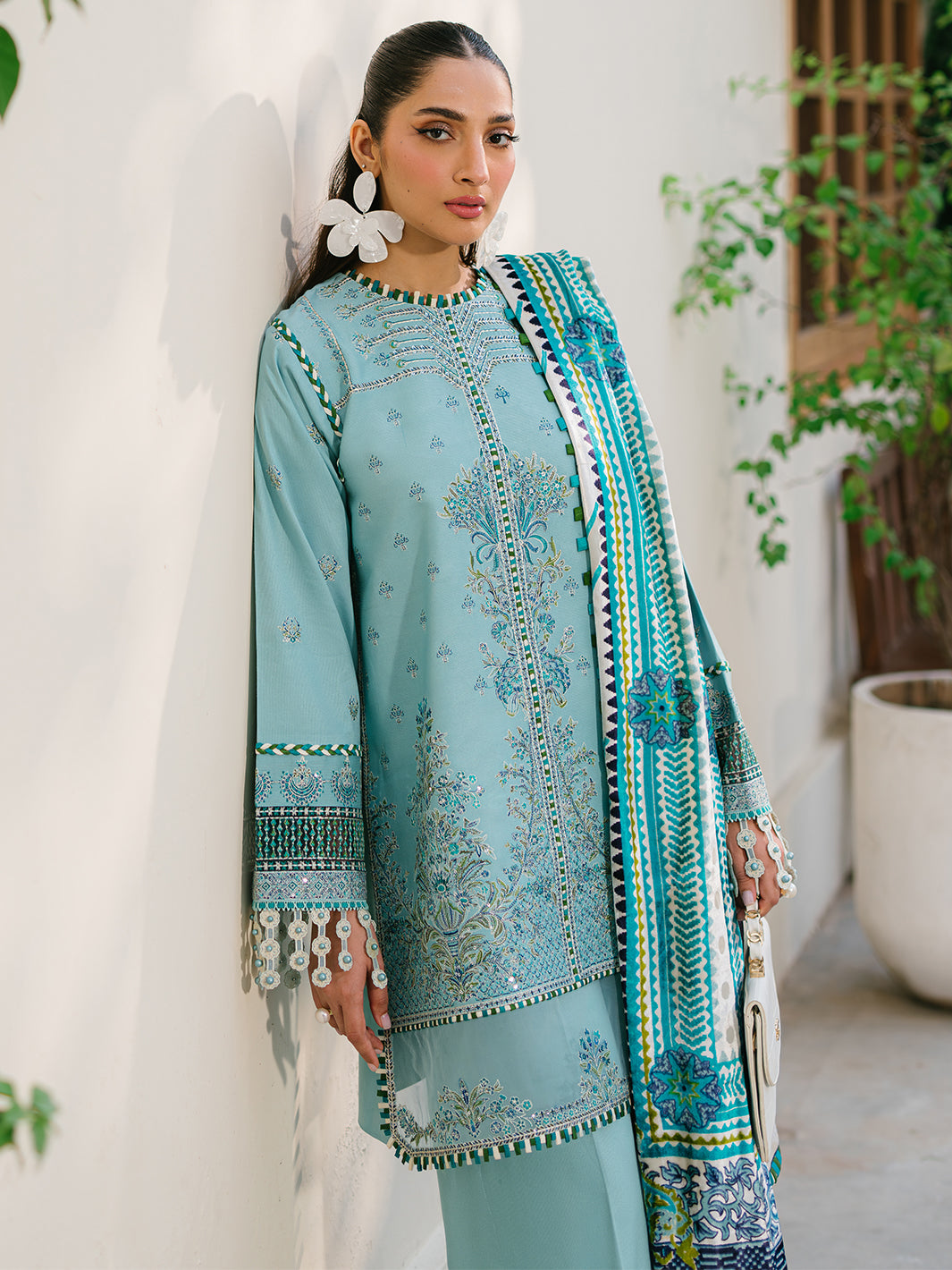 Bin Ilyas | Olivia Embroidered Winter 24 |  525 - A by Bin Ilyas - Designer Dress - Type: Ladies Clothes - Available at Libayah - 100% Original