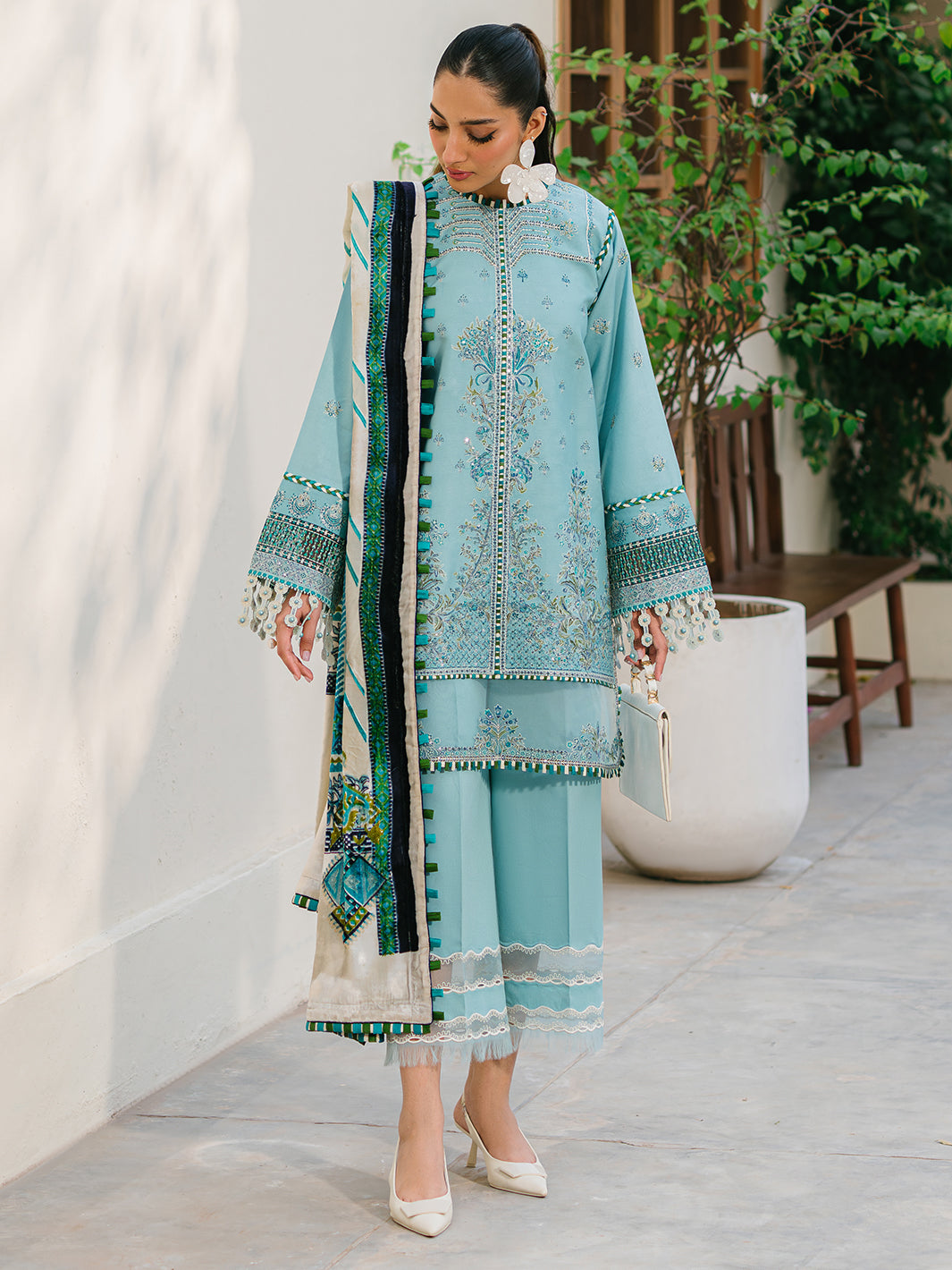 Bin Ilyas | Olivia Embroidered Winter 24 |  525 - A by Bin Ilyas - Designer Dress - Type: Ladies Clothes - Available at Libayah - 100% Original