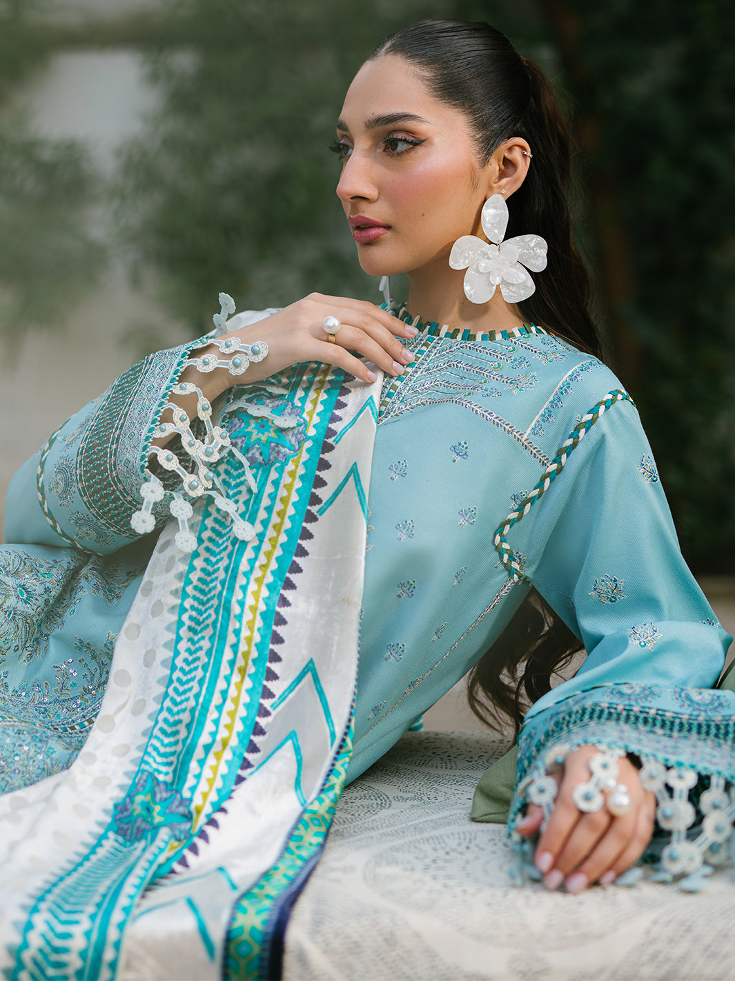 Bin Ilyas | Olivia Embroidered Winter 24 |  525 - A by Bin Ilyas - Designer Dress - Type: Ladies Clothes - Available at Libayah - 100% Original