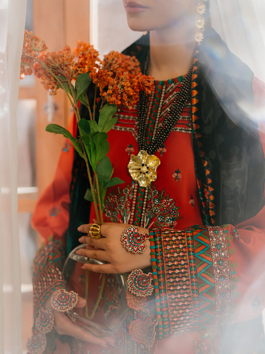 Bin Ilyas | Olivia Embroidered Winter 24 |  525 - B by Bin Ilyas - Designer Dress - Type: Ladies Clothes - Available at Libayah - 100% Original