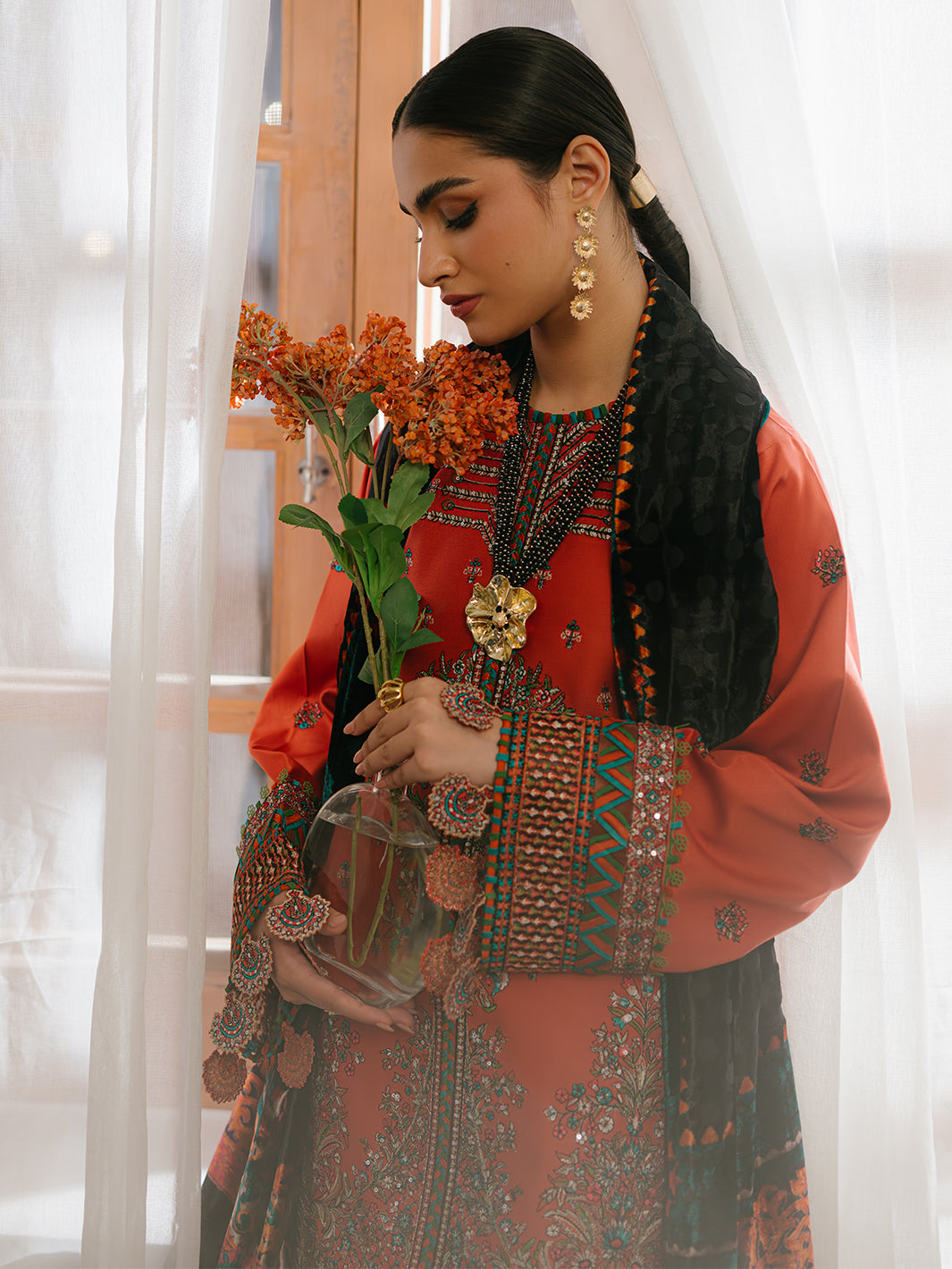 Bin Ilyas | Olivia Embroidered Winter 24 |  525 - B by Bin Ilyas - Designer Dress - Type: Ladies Clothes - Available at Libayah - 100% Original