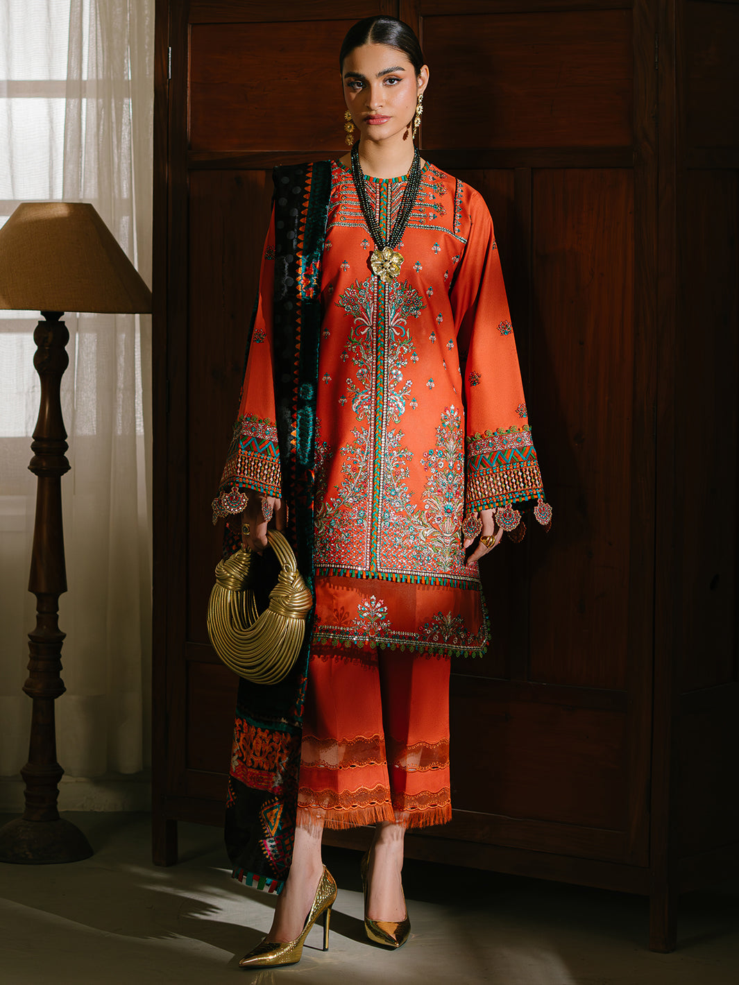 Bin Ilyas | Olivia Embroidered Winter 24 |  525 - B by Bin Ilyas - Designer Dress - Type: Ladies Clothes - Available at Libayah - 100% Original