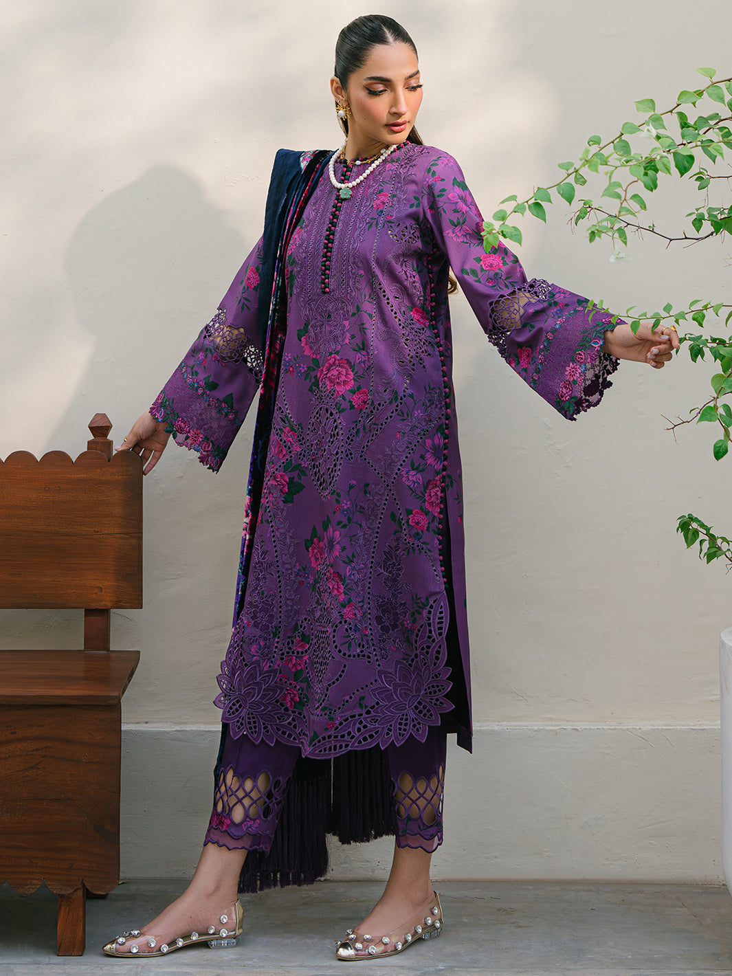 Bin Ilyas | Olivia Embroidered Winter 24 | 526 - A by Bin Ilyas - Designer Dress - Type: Ladies Clothes - Available at Libayah - 100% Original