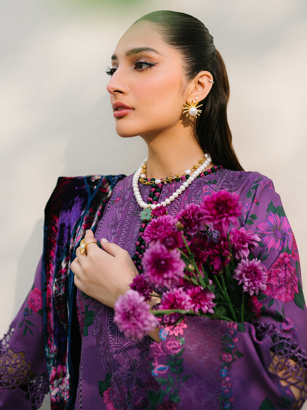 Bin Ilyas | Olivia Embroidered Winter 24 | 526 - A by Bin Ilyas - Designer Dress - Type: Ladies Clothes - Available at Libayah - 100% Original