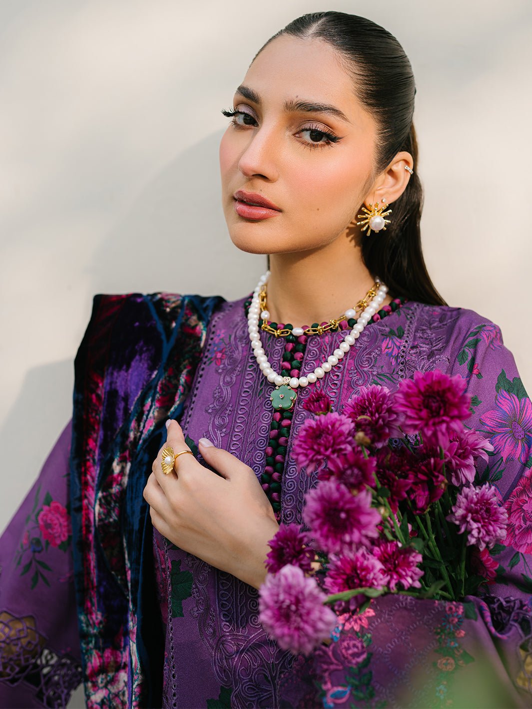 Bin Ilyas | Olivia Embroidered Winter 24 | 526 - A by Bin Ilyas - Designer Dress - Type: Ladies Clothes - Available at Libayah - 100% Original