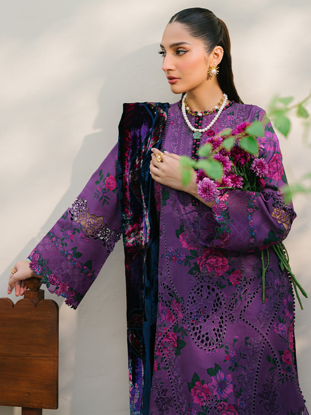 Bin Ilyas | Olivia Embroidered Winter 24 | 526 - A by Bin Ilyas - Designer Dress - Type: Ladies Clothes - Available at Libayah - 100% Original