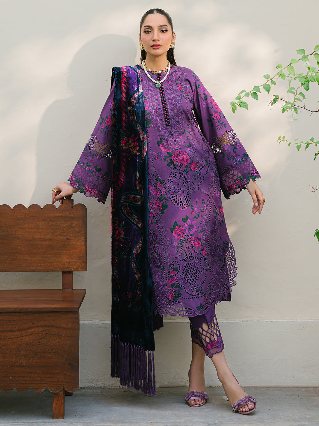Bin Ilyas | Olivia Embroidered Winter 24 | 526 - A by Bin Ilyas - Designer Dress - Type: Ladies Clothes - Available at Libayah - 100% Original