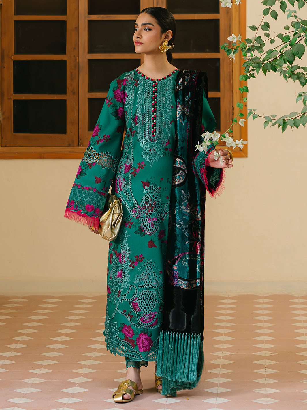 Bin Ilyas | Olivia Embroidered Winter 24 |  526 - B by Bin Ilyas - Designer Dress - Type: Ladies Clothes - Available at Libayah - 100% Original