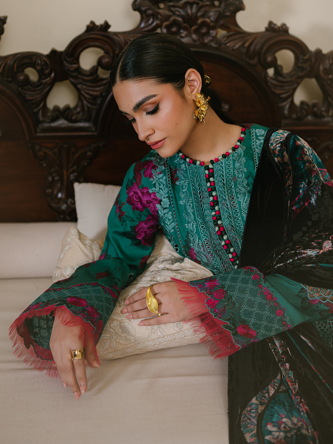 Bin Ilyas | Olivia Embroidered Winter 24 |  526 - B by Bin Ilyas - Designer Dress - Type: Ladies Clothes - Available at Libayah - 100% Original