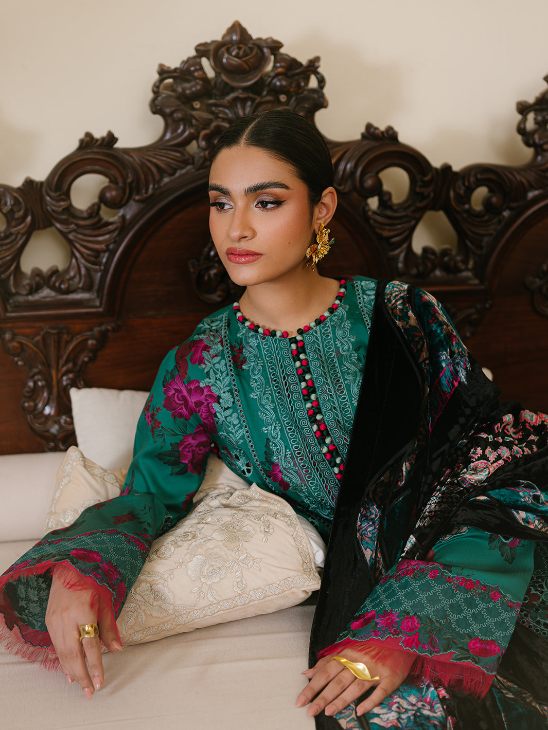 Bin Ilyas | Olivia Embroidered Winter 24 |  526 - B by Bin Ilyas - Designer Dress - Type: Ladies Clothes - Available at Libayah - 100% Original