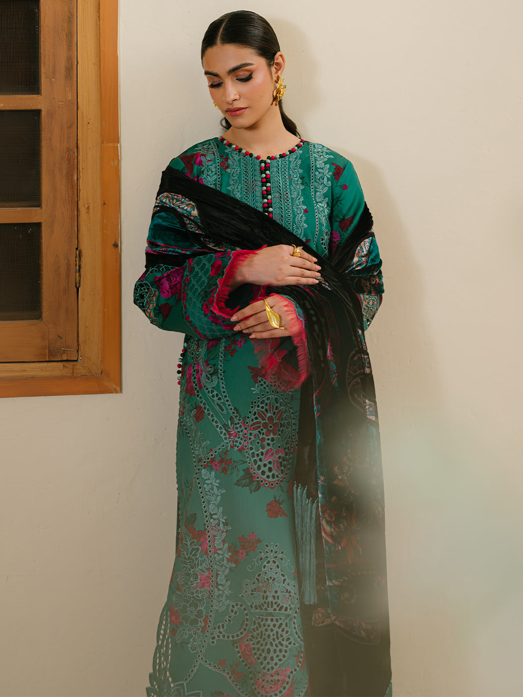 Bin Ilyas | Olivia Embroidered Winter 24 |  526 - B by Bin Ilyas - Designer Dress - Type: Ladies Clothes - Available at Libayah - 100% Original