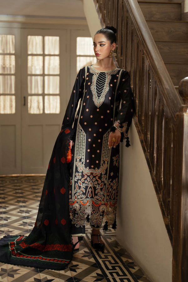 Aabyaan | Miraal Signature Embroidered Viscose | FATIN (AV-09) by Aabyaan - Designer Dress - Type: Luxury - Available at Libayah - 100% Original