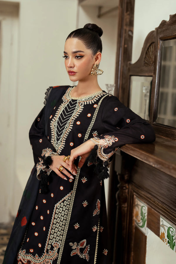 Aabyaan | Miraal Signature Embroidered Viscose | FATIN (AV-09) by Aabyaan - Designer Dress - Type: Luxury - Available at Libayah - 100% Original