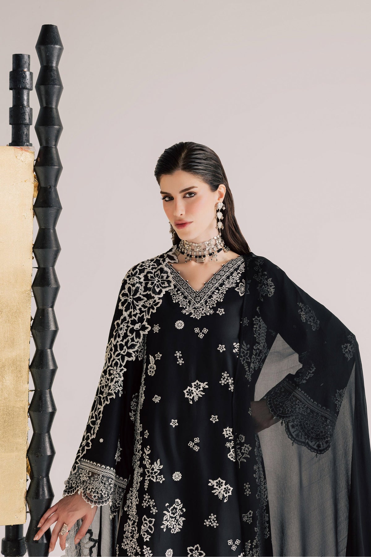 Batik | Festive Eid 26 | Black Aura - by Libayah - Registered Vendor of : Batik - 100% Original Designer Dress