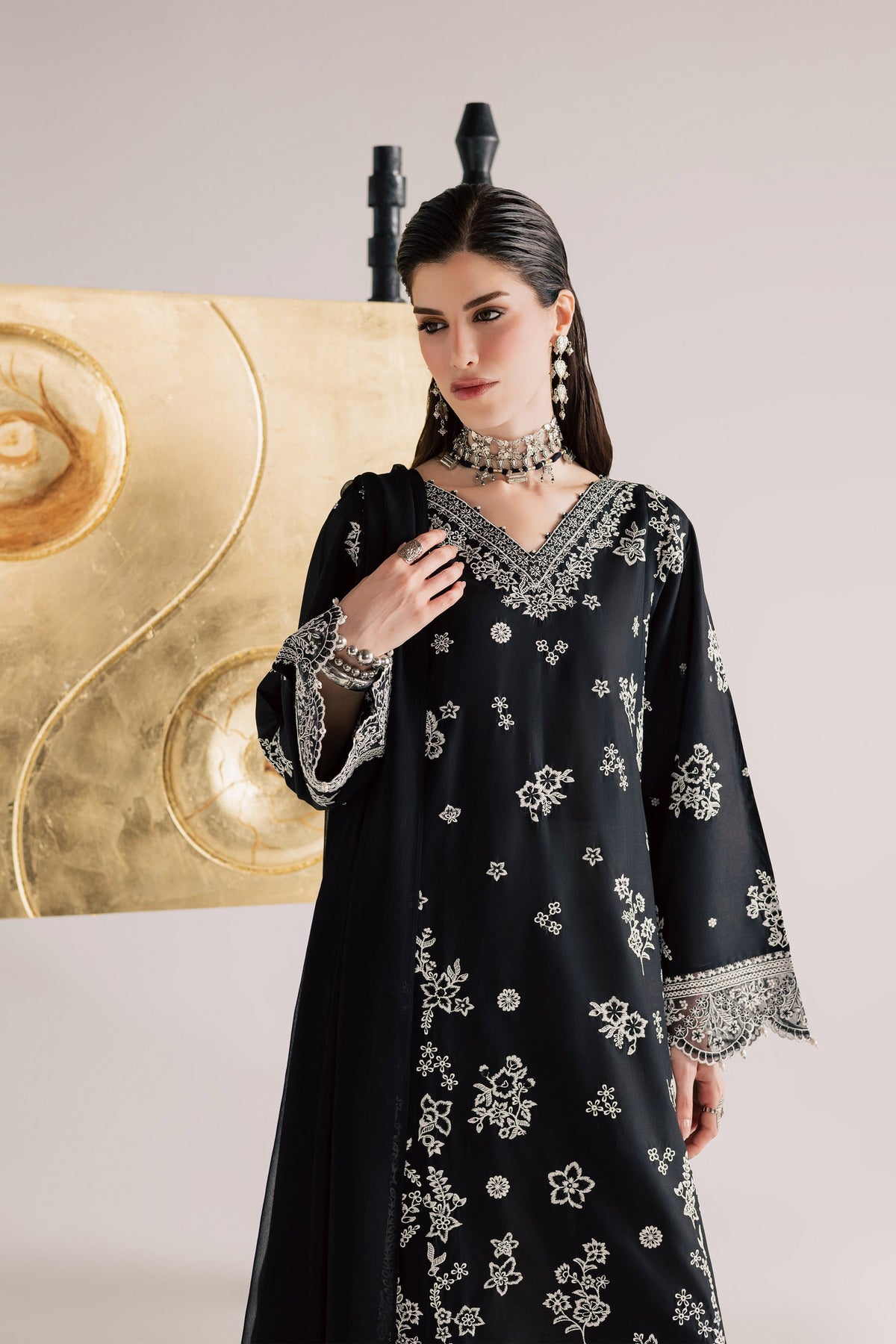 Batik | Festive Eid 26 | Black Aura - by Libayah - Registered Vendor of : Batik - 100% Original Designer Dress