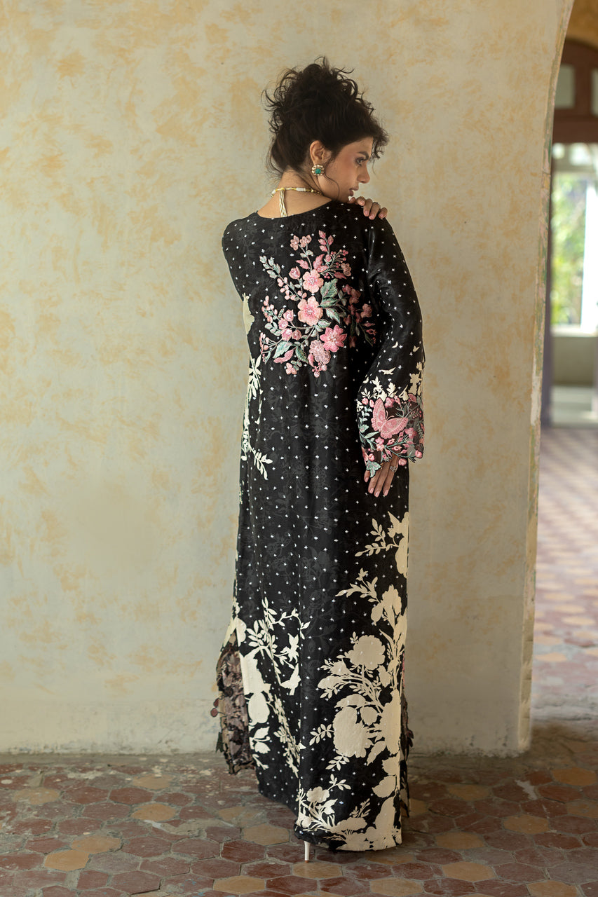 Zainab Chottani | Summer Edition 26 | Black Charm Kaftan by Zainab Chottani - Designer Dress  - Type : Ladies Clothes - Available at Libayah - 100% Original 