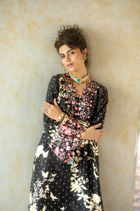 Zainab Chottani | Summer Edition 26 | Black Charm Kaftan by Zainab Chottani - Designer Dress  - Type : Ladies Clothes - Available at Libayah - 100% Original 
