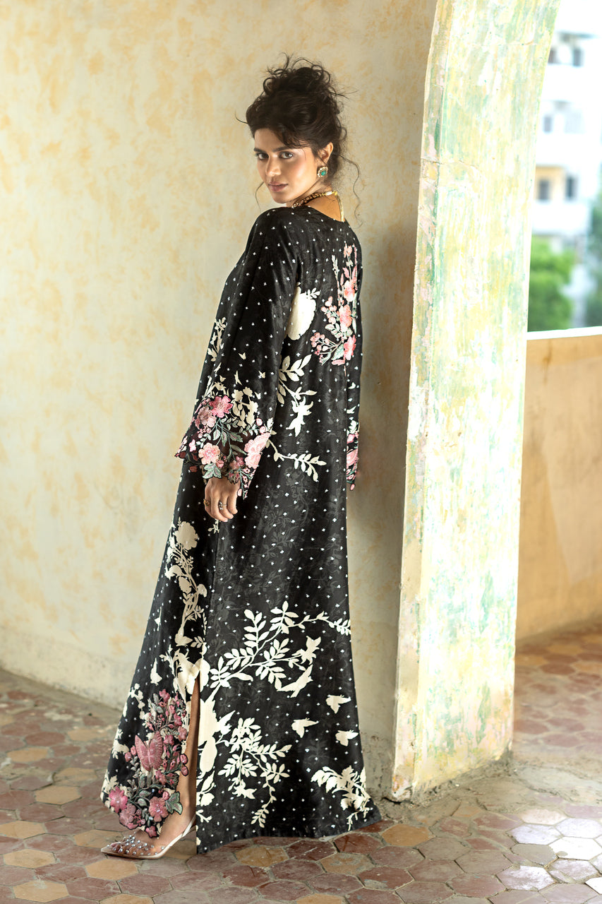 Zainab Chottani | Summer Edition 26 | Black Charm Kaftan by Zainab Chottani - Designer Dress  - Type : Ladies Clothes - Available at Libayah - 100% Original 