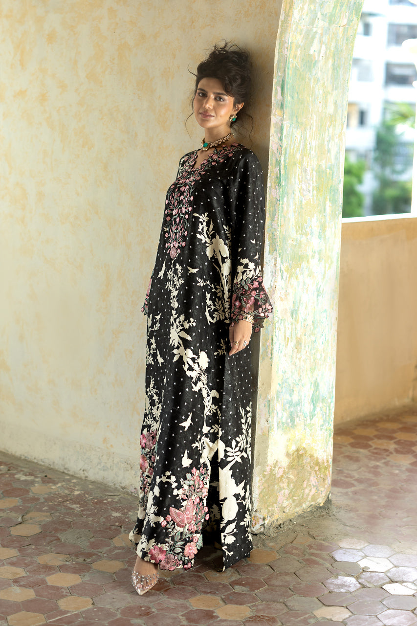 Zainab Chottani | Summer Edition 26 | Black Charm Kaftan by Zainab Chottani - Designer Dress  - Type : Ladies Clothes - Available at Libayah - 100% Original 