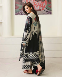 Roheenaz | Petals in Print | Black Petals by Roheenaz - Designer Dress  - Type : Ladies Clothes - Available at Libayah - 100% Original 